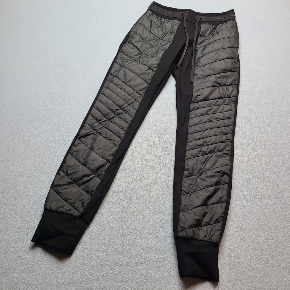Alp-n-Rock Quilted Hybrid Joggers Women XS Black Excellent Puffer Pants active